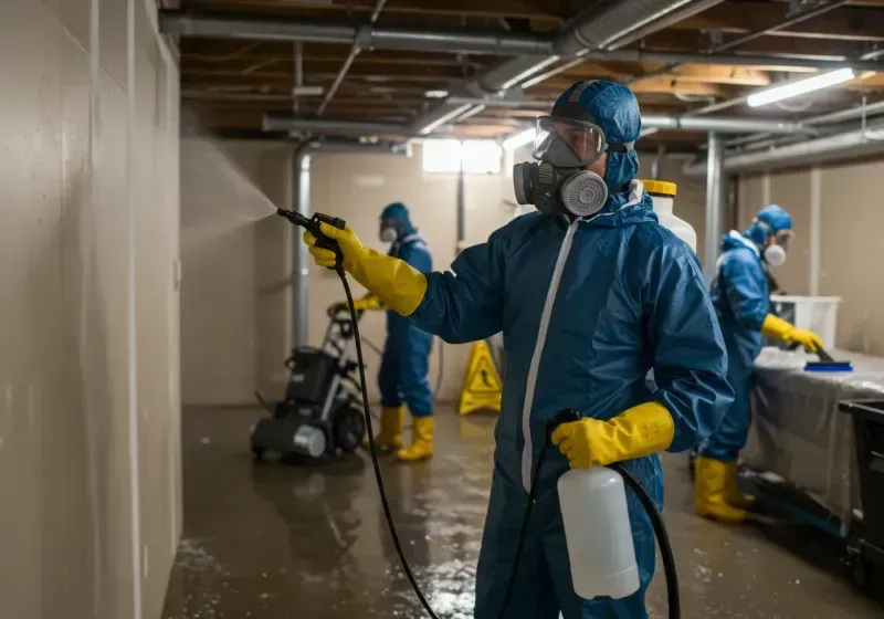 Basement Sanitization and Antimicrobial Treatment process in Henderson, NC